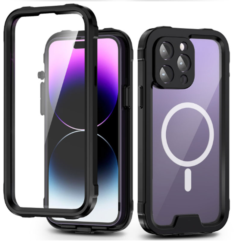 360°Full Protection PhoneCase Aluminum Alloy+LiquidSilicone+Tempered Glass